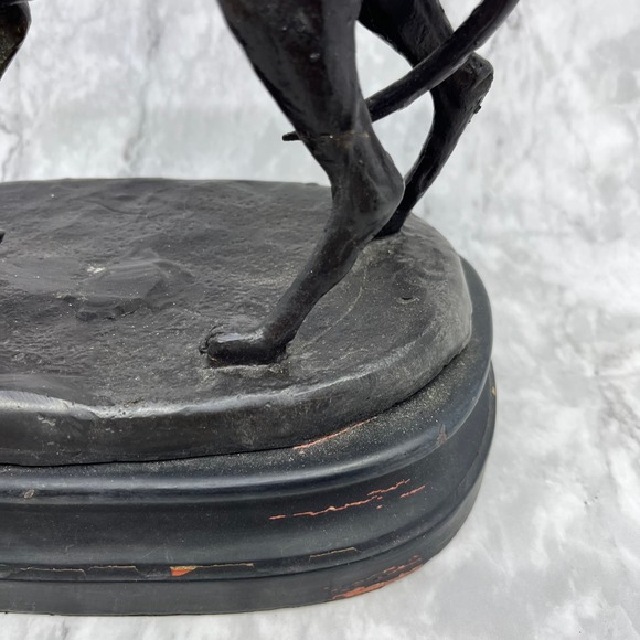 Vintage Bronze Whippet Greyhound Standing Statue Sculpture Racing Dog ~10x10 - Picture 4 of 8